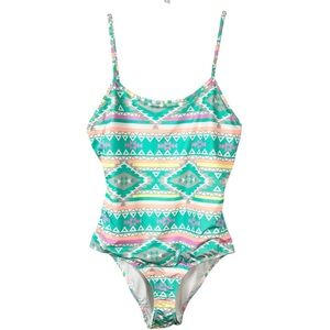 Chubbies Women's Geometric Print One Piece Swimsuit size XL